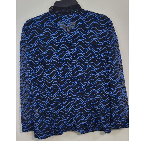 Chere Maselle Shirt Womens 94-106-175 Sheer Rhinestone Embellished Corpcore Top - Picture 6 of 12